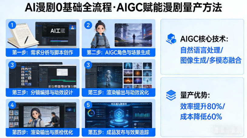 AI漫剧0基础全流程，快速掌握AIGC赋能的漫剧量产方法-遨游资源库