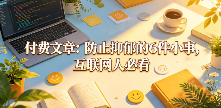 付费文章：防止抑郁的6件小事，互联网人必看！-遨游资源库