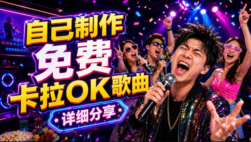 零基础AI制作免费卡拉OK视频教程，从歌曲生成、音轨分离到字幕制作、视频导出，手把手教学-遨游资源库