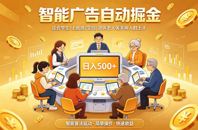 2026年最好做的项目：自动掘金项目，小白轻易上手，单日轻松收入500+【揭秘】-遨游资源库