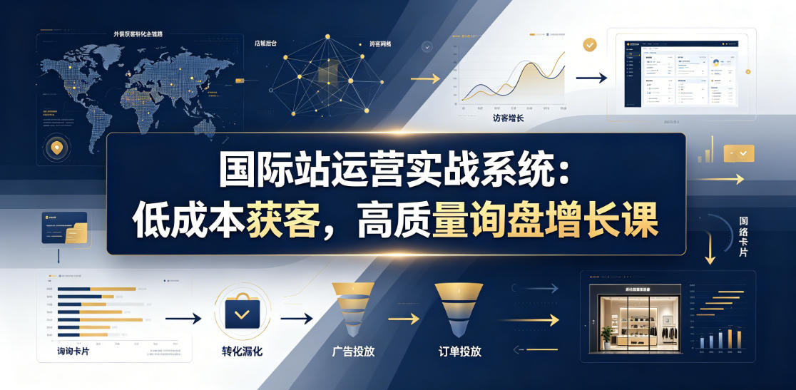国际站运营实战系统：低成本获客，高质量询盘增长课（更新26年）-遨游资源库