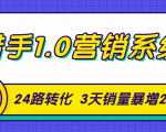 猎手1.0营销系统,从0到1,营销实战课,24路转化秘诀3天销量暴增20倍-遨游资源库