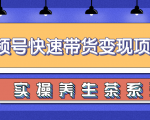 柚子视频号带货实操变现项目，零基础操作养身茶月入10000+-遨游资源库