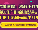 狼叔小红书爆款推广引流训练课6.0，手把手带你玩转小红书-遨游资源库