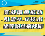 实战闲鱼被动引流4.0技术，坐等粉丝来找你，实操演示日加200+精准粉-遨游资源库