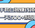 某团队收费项目：空手套白狼，一天500+利润，人人可做-遨游资源库