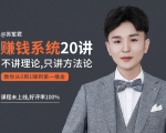 苏笙君的赚钱系统20课 教你从0到1赚到你的第一桶金（不讲理论，只讲方法论）-遨游资源库