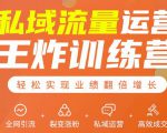私域流量运营王炸训练营：全网引流+裂变涨粉+私域运营+高效成交-遨游资源库