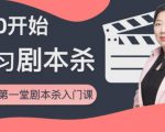 红娘子·从0开始学习剧本杀，你的第一堂剧本杀入门课 简单易懂 市场需求大-遨游资源库