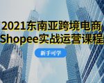2021东南亚跨境电商Shopee实战运营课程，0基础、0经验、0投资的副业项目-遨游资源库