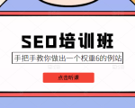 SEO培训班课程，手把手教你做出一个权重6的例站，价值8000元-遨游资源库