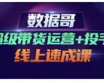 数据哥·超级带货运营+投手线上速成课，快速提升运营和熟悉学会投手技巧-遨游资源库