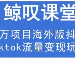 鲸叹号·海外TIKTOK训练营，百万项目海外版抖音tiktok流量变现玩法-遨游资源库