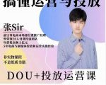 张sir的dou+投放运营课：搞懂运营与投放，全面提升账号的流量运营效率-遨游资源库