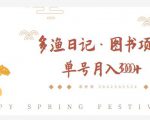 多渔日记·图书项目，无货源图书模式，纯搬运，单号月入4000+-遨游资源库