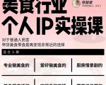 美食行业个人IP实操课，对于普通人而言，带货美食零食是离变现非常近的选择-遨游资源库