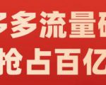 阿杰·拼多多流量破局:如何打黑标，爆款的思路，拼多多流量框架，快速抢占百亿流量-遨游资源库