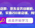 贝千电商店群：京东全类目解析，京东店群专业运营，实操200家店铺，纯实战经验-遨游资源库