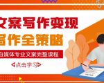 自媒体专业文案写作变现，月入10W+写作策略，教你从零开始学写作-遨游资源库