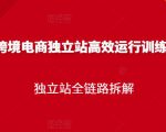 跨境电商独立站高效运行训练营，独立站全链路拆解-遨游资源库