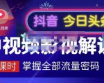 嚴如意·中视频影视解说—掌握流量密码,自媒体运营创收,批量运营账号-遨游资源库