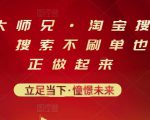 电商大师兄·淘宝搜索新玩法，搜索不刷单也能真正做起来-遨游资源库