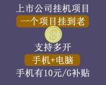 正规挂机项目,支持手机电脑一起挂,支持虚拟机多开,可以挂到老-遨游资源库