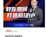 教你如何打造超级IP，抖音流量红利新机遇（价值980元）-遨游资源库