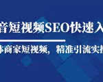 抖音短视频Seo搜索排名优化新手快速入门教程，实体商家短视频，精准引流实操课-遨游资源库