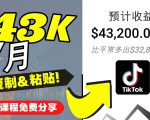 2022抖音国际版Tiktok赚钱项目：每天上传一个视频就轻松月入$43200-遨游资源库