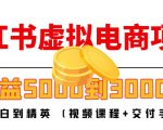 小红书虚拟电商项目：从小白到精英 月收益5000到30000 (视频课程+交付手册)-遨游资源库