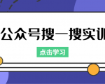 公众号搜一搜实训,收录与恢复收录、 排名优化黑科技,附送工具(价值998元)-遨游资源库