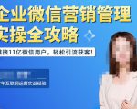 企业微信营销管理实操全攻略，链接11亿微信用户，轻松引流获客！-遨游资源库
