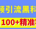 视频引流黑科技玩法,不花钱推广,视频播放量达到100万+,每日100+精准客源-遨游资源库