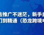 亚马逊广告推广不迷茫，新手卖家产品运营入门到精通（恐龙跨境电商）-遨游资源库