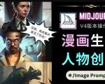 Midjourney V4版本操作教程：2个简单参数，完成漫画生成，人物创建-遨游资源库