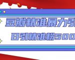 豆瓣精准暴力引流，日引精准粉500+【12课时】-遨游资源库