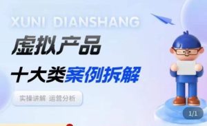 虚拟产品项目拆解课，十大类案例拆解分析运营玩法-遨游资源库