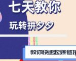 拼多多快速起爆链接思路1.0课程，七天教你玩转拼夕夕，教你快速起爆链接-遨游资源库
