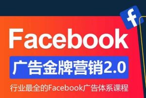 Facebook广告营销体系化教程，Facebook广告金牌营销2.0，行业最全的Facebook广告体系课程-遨游资源库