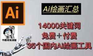 AI绘画汇总14000关键词+35个国内AI绘画工具（兔费+付费）头像壁纸不用愁-遨游资源库