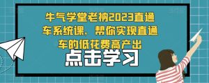 牛气学堂老衲2023直通车系统课，帮你实现直通车的低花费高产出-遨游资源库