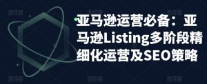 亚马逊运营必备：亚马逊Listing多阶段精细化运营及SEO策略-遨游资源库