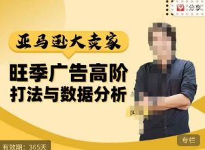 阿甘·亚马逊大卖家广告高阶打法与数据分析，走出传统广告误区；揭秘大卖惯用打法；数据驱动广告决策-遨游资源库