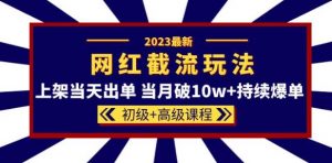 2023网红·同款截流玩法【初级+高级课程】上架当天出单当月破10w+持续爆单-遨游资源库
