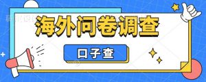 外面收费5000+海外问卷调查口子查项目，认真做单机一天200+【揭秘】-遨游资源库