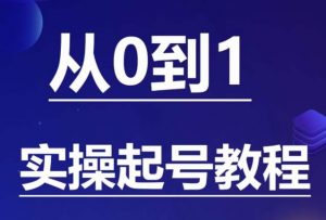 石野·小白起号实操教程，​掌握各种起号的玩法技术，了解流量的核心-遨游资源库
