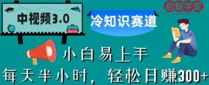 中视频3.0.冷知识赛道：每天半小时，轻松日赚300+【揭秘】-遨游资源库