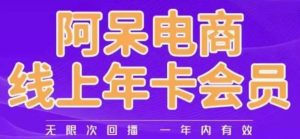 阿呆电商线上年会员，阿呆电商干货分享（更新中）-遨游资源库