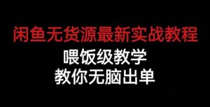 闲鱼无货源最新实战教程，喂饭级教学，教你无脑出单【揭秘】-遨游资源库